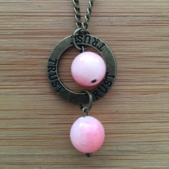 2 for $32 / Pink Stone Trust Necklace - Picture 7 of 7